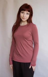 Dámské zimní MERINO tričko ZM Basic, DR - Deco rose