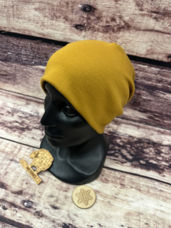 Merino čepice zimní ZM Basic - Hořčice