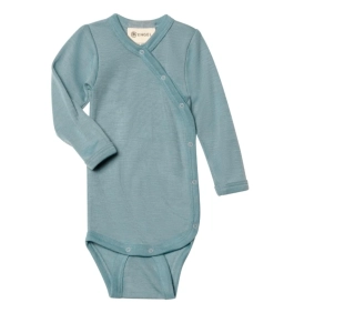 Merino/hedvábí ZAVINOVACÍ body Engel, DR - Kouřově modré