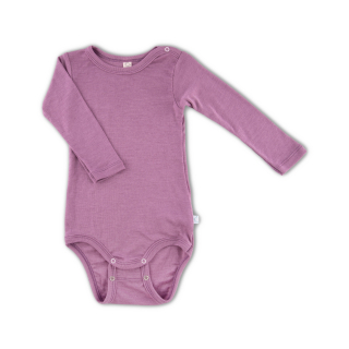 Merino/hedvábí body IoBio, dl.rukáv - Mauve