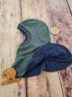 Zimní dvouvrstvá MERINO kukla Lambio - Šalvěj/navy