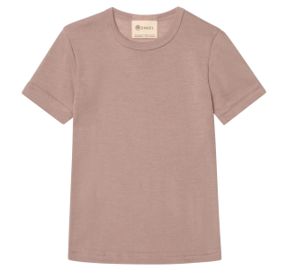 Merino/hedvábí Junior tričko Engel, KR - Dusty rose