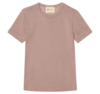 Dětské merino/hedvábí tričko Engel, KR - Dusty rose