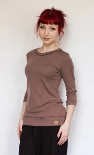 Dámské celoroční MERINO tričko ZM Basic 3/4 rukáv - Zinek žebro