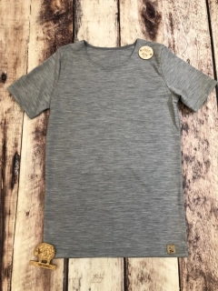 Pánské celoroční MERINO/LYCRA tričko ZM Basic, KR - Šedé melé