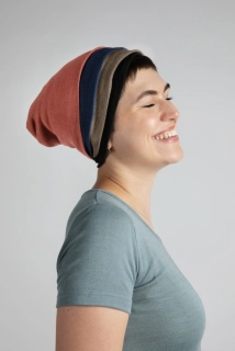 Merino/hedvábí dvouvrstvá čepice Engel pro dospělé - měděná