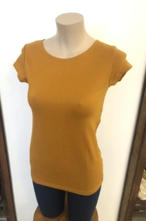 Dámské celoroční merino tričko ZM Basic, KR - Hořčice