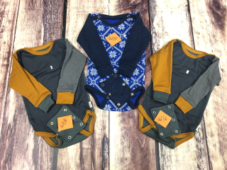 2. JAKOST - PATCHWORK ZIMNÍ merino body Lambio, DR - velikost 62+