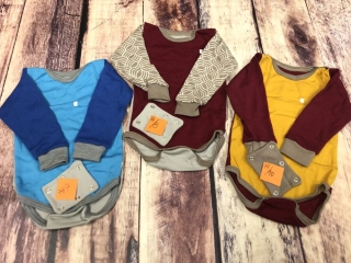 2. JAKOST - PATCHWORK ZIMNÍ merino body Lambio, DR - velikost 74+