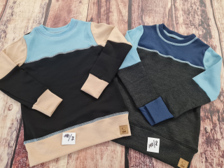 PATCHWORK ZIMNÍ merino tričko ZM Basic, DR - 110/116
