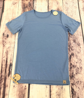 Pánské LETNÍ merino tričko ZM Basic, KR - Holubí modř