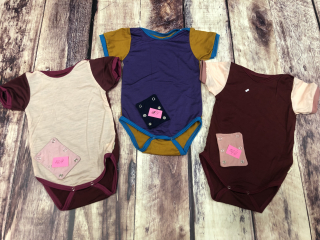PATCHWORK LETNÍ merino body Lambio, KR - velikost 86+