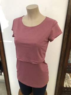 Dámské bambusové kojicí tričko ZM Basic, KR - Deco rose*