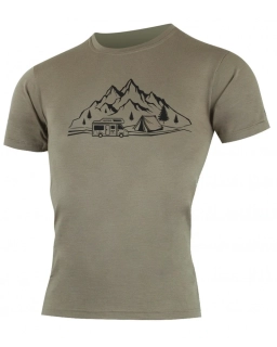 Pánské merino tričko LASTING - ALBI khaki